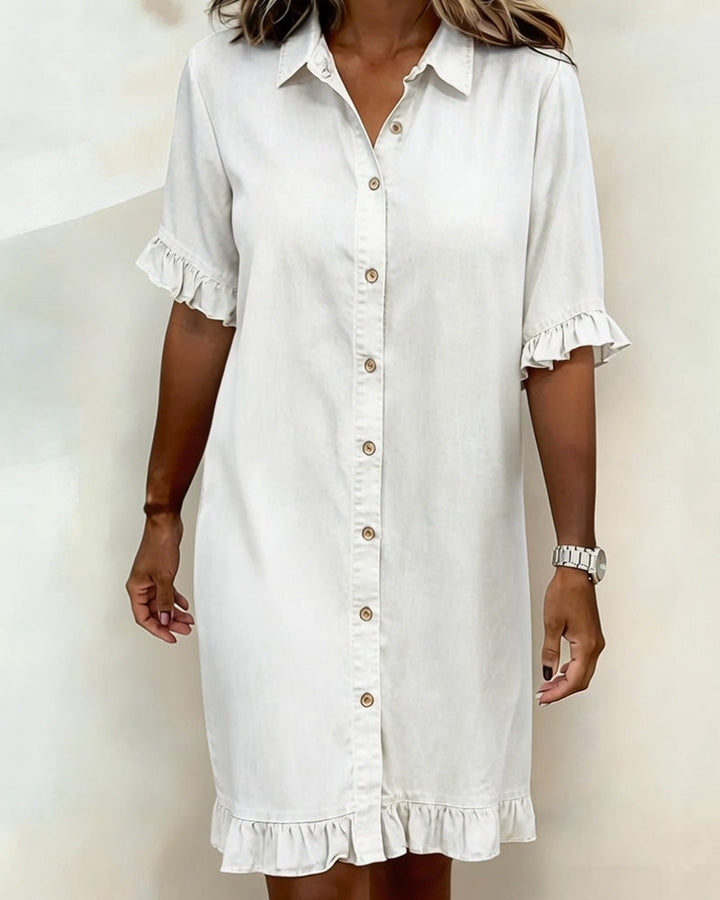 Quinn™ Soft Denim Dress Relaxed Fit Lightweight Casual Style