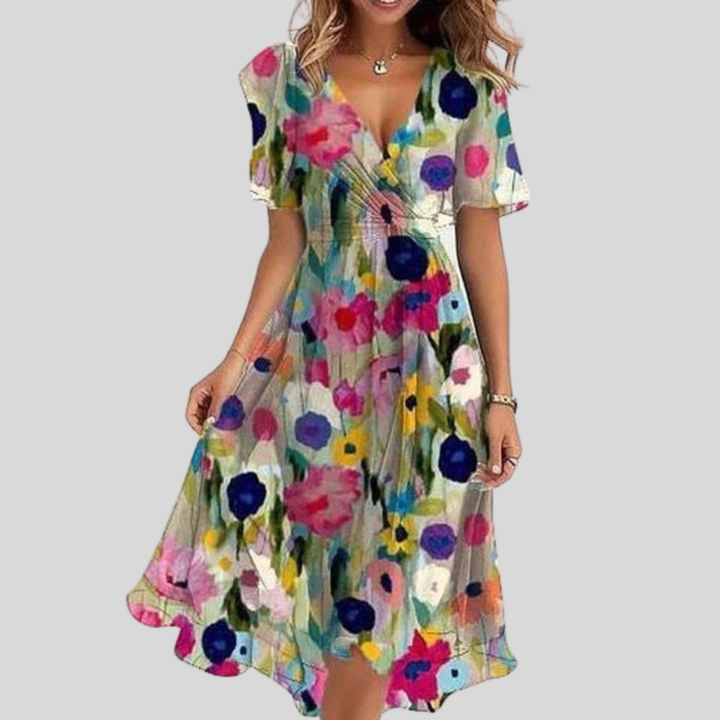 Marilou | Elegant V-Neck Dress