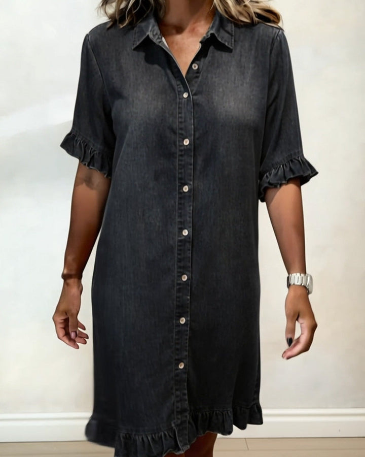Quinn™ Soft Denim Dress Relaxed Fit Lightweight Casual Style