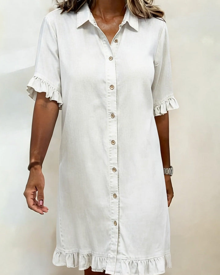 Quinn™ Soft Denim Dress Relaxed Fit Lightweight Casual Style